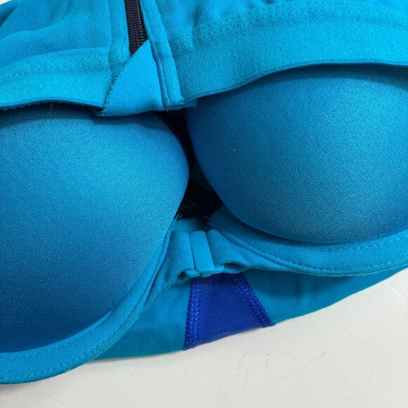 Victoria’s Secret VSX Sport Knockout Front-Close Sports Bra Blue Size 34B - Picture 7 of 10